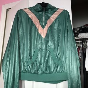 Green thin windbreaker